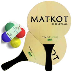 ست راکت بیچ پدل‌بال چوبی W4W کادیما (۲ راکت + ۴ توپ) - W4W Kadima Beach Paddleball Set
