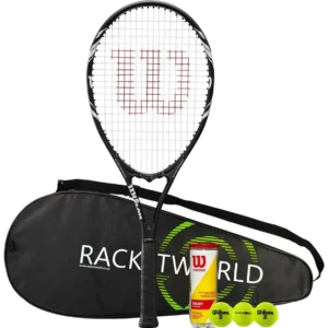 راکت تنیس بزرگسال ویلسون فدرر بههمراه کاور و توپ - Wilson Federer Adult With Cover And Balls