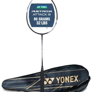 راکت بدمینتون یونکس آستروکس اتک ۹ خاکستری تفنگی ۴U G4 - Yonex Astrox Attack 9