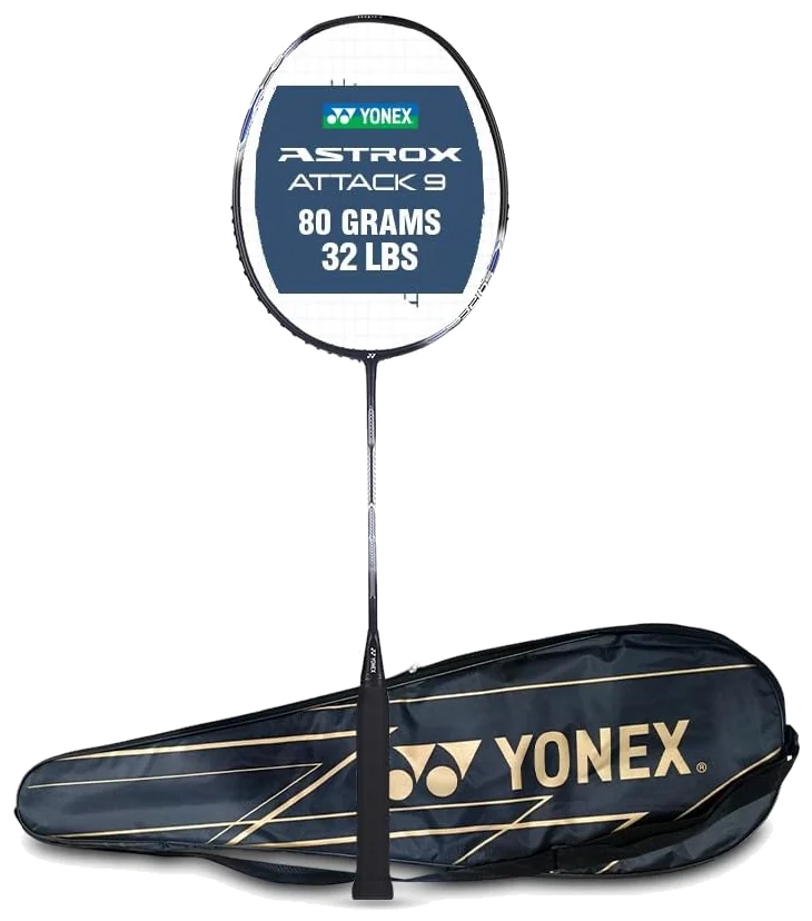 راکت بدمینتون یونکس آستروکس اتک ۹ خاکستری تفنگی ۴U G4 - Yonex Astrox Attack 9