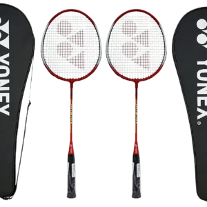 راکت بدمینتون یونکس GR 303 آلومینیومی قرمز با نیمکاور - Yonex GR 303