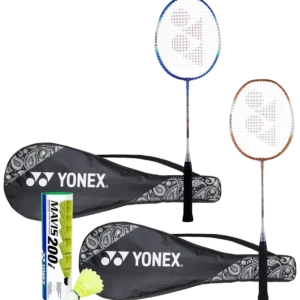 ست دو عددی راکت بدمینتون یونکس ZR 100 لایت آبی نارنجی با توپ ماویس - Yonex ZR 100 Light Combo