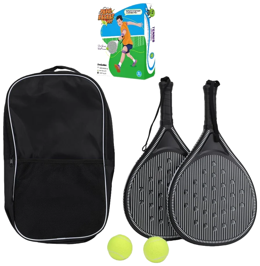 ست راکت پدل زایکولر مشکی به‌همراه توپ - Zaicoler Set Black