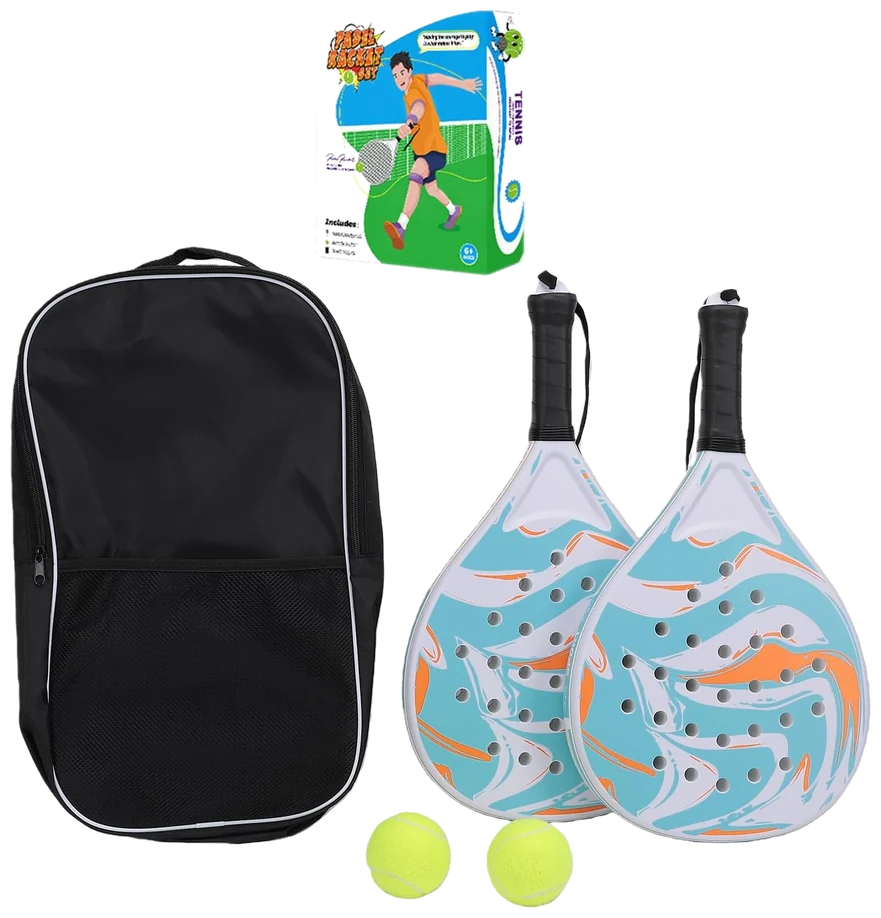 ست راکت پدل زایکولر آبی نارنجی به‌همراه توپ - Zaicoler Set Blue Orange